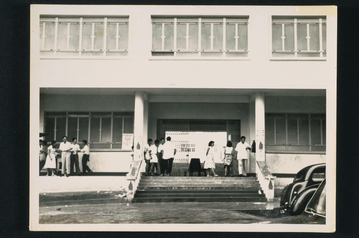 A scene at a polling station