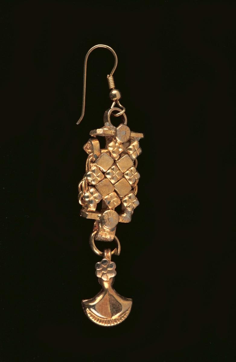 An earring worn in a Chinese opera performance