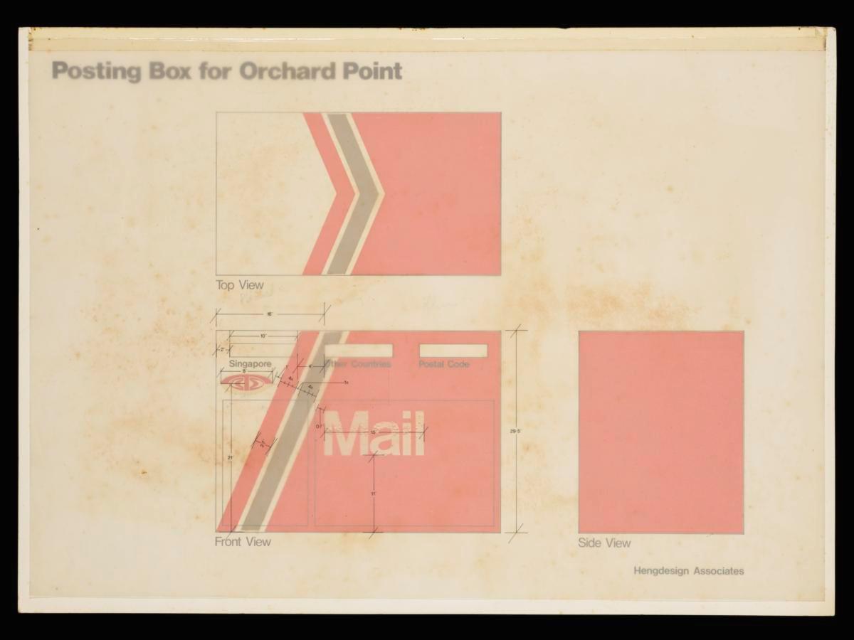 Prototype illustrating the corporate visual identity of Telecoms on a post box