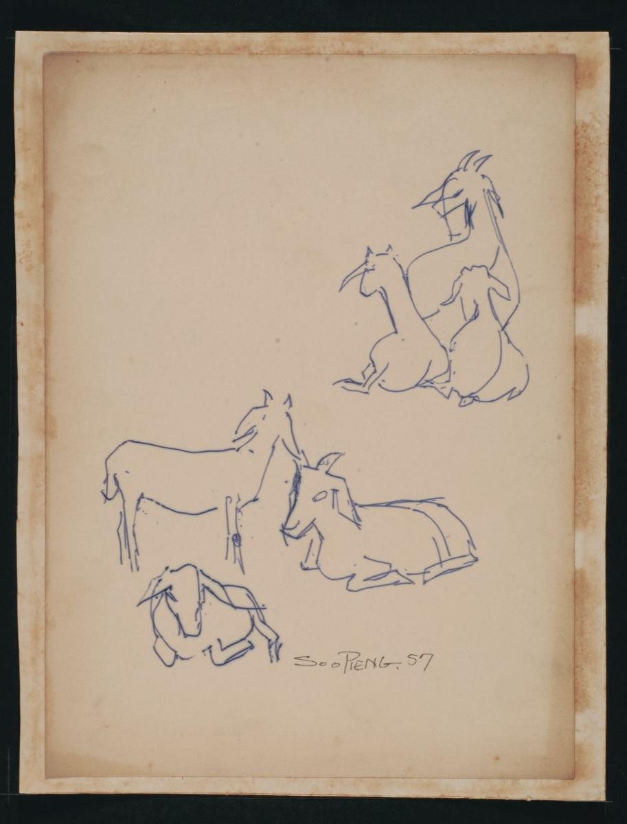 Untitled (Six Goats Resting)