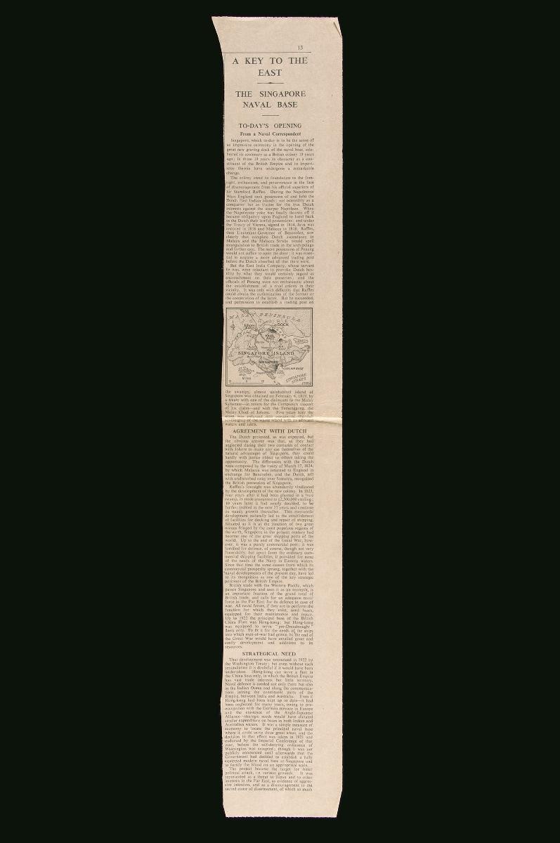 Newspaper Cutting from the Houghton Album