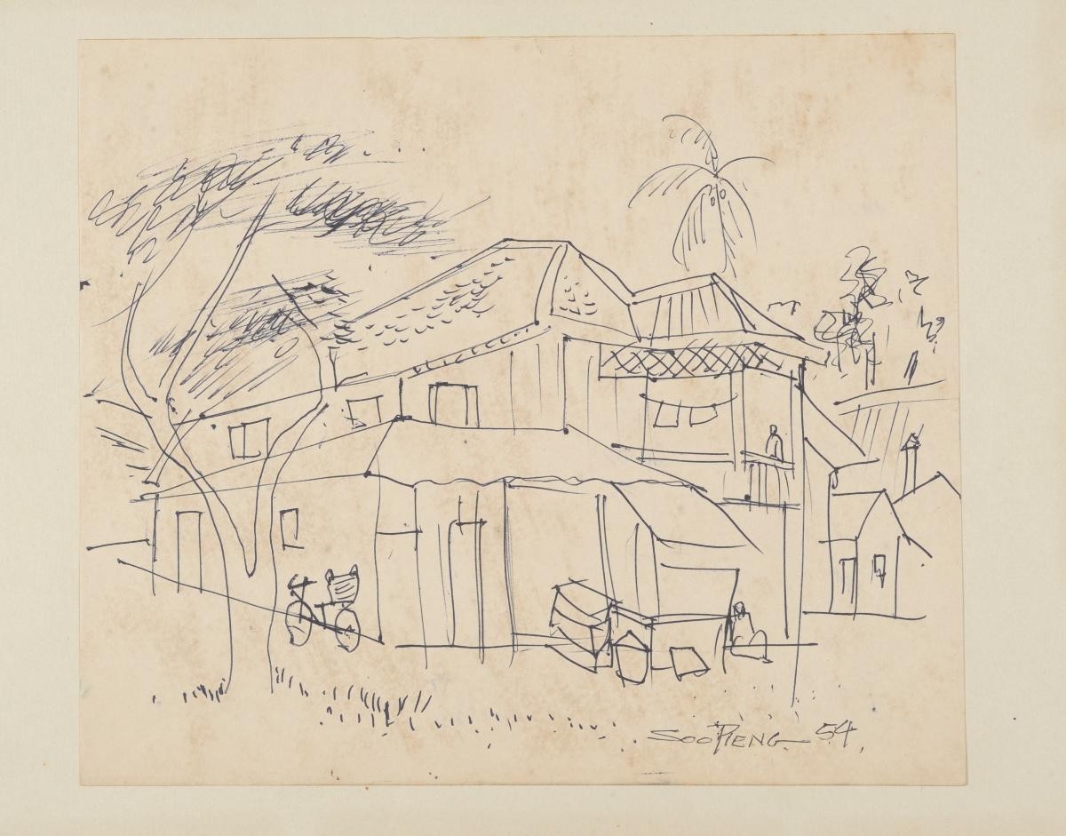 Untitled (Bicycle, Person on Balcony, Person resting)