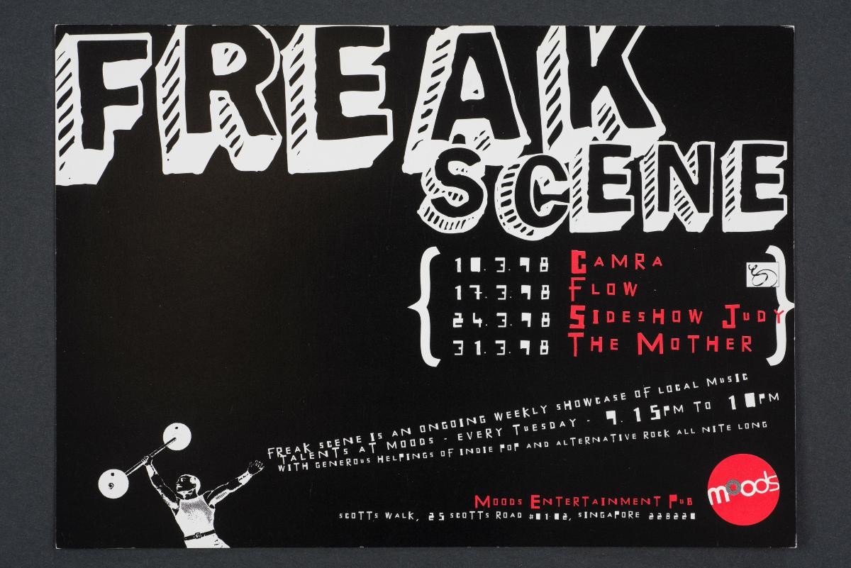Invite card for Freak scene, a music performance