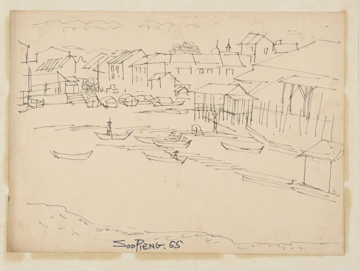 Untitled (Boats along River)