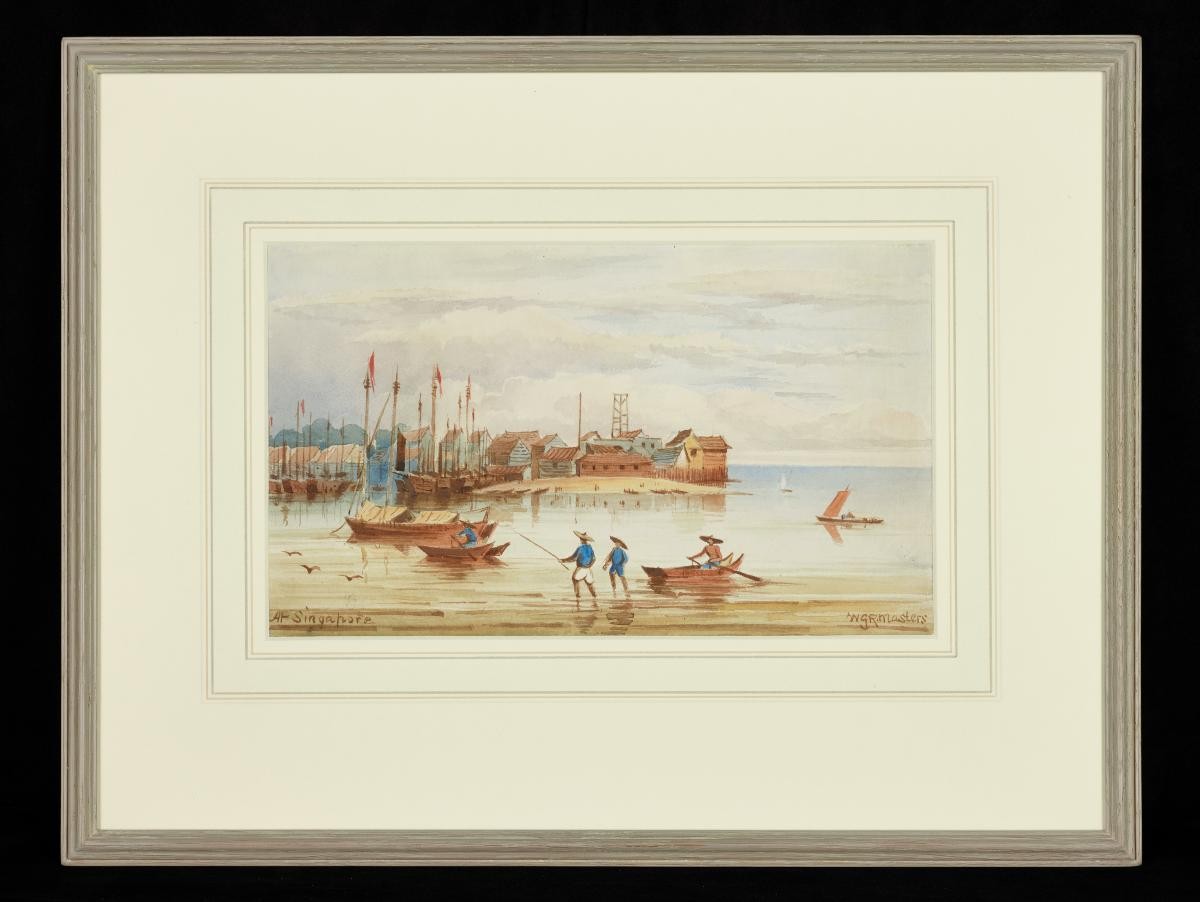 At Singapore, a watercolour painting by William Godfrey Rayson Masters