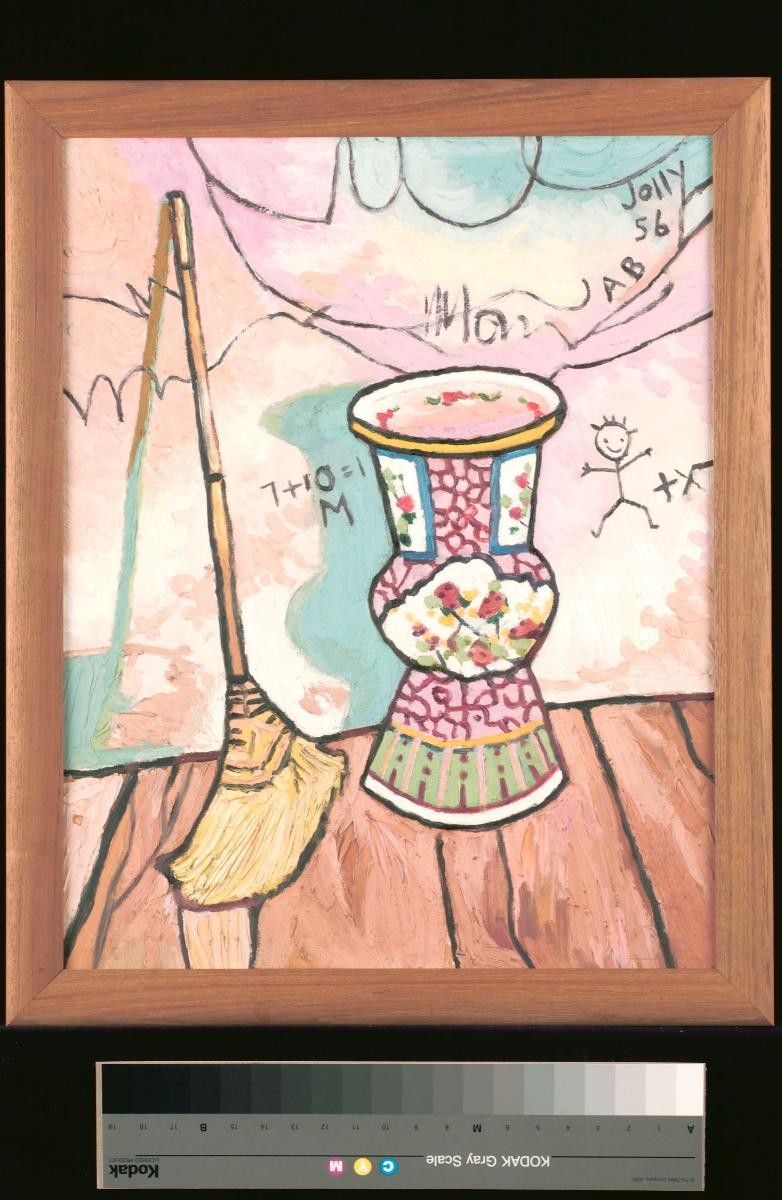 Still Life of Vase & Broom