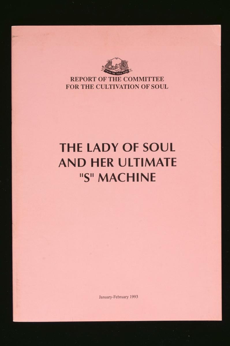 Programme booklet for the TheatreWorks’ production, ‘The Lady of Soul and Her Ultimate “S” Machine’