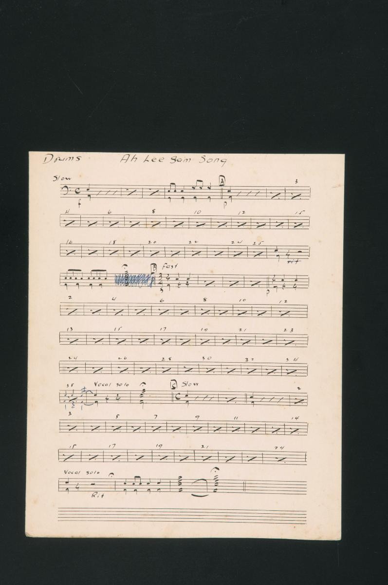 ‘Ah Lee Sam Song’ music score