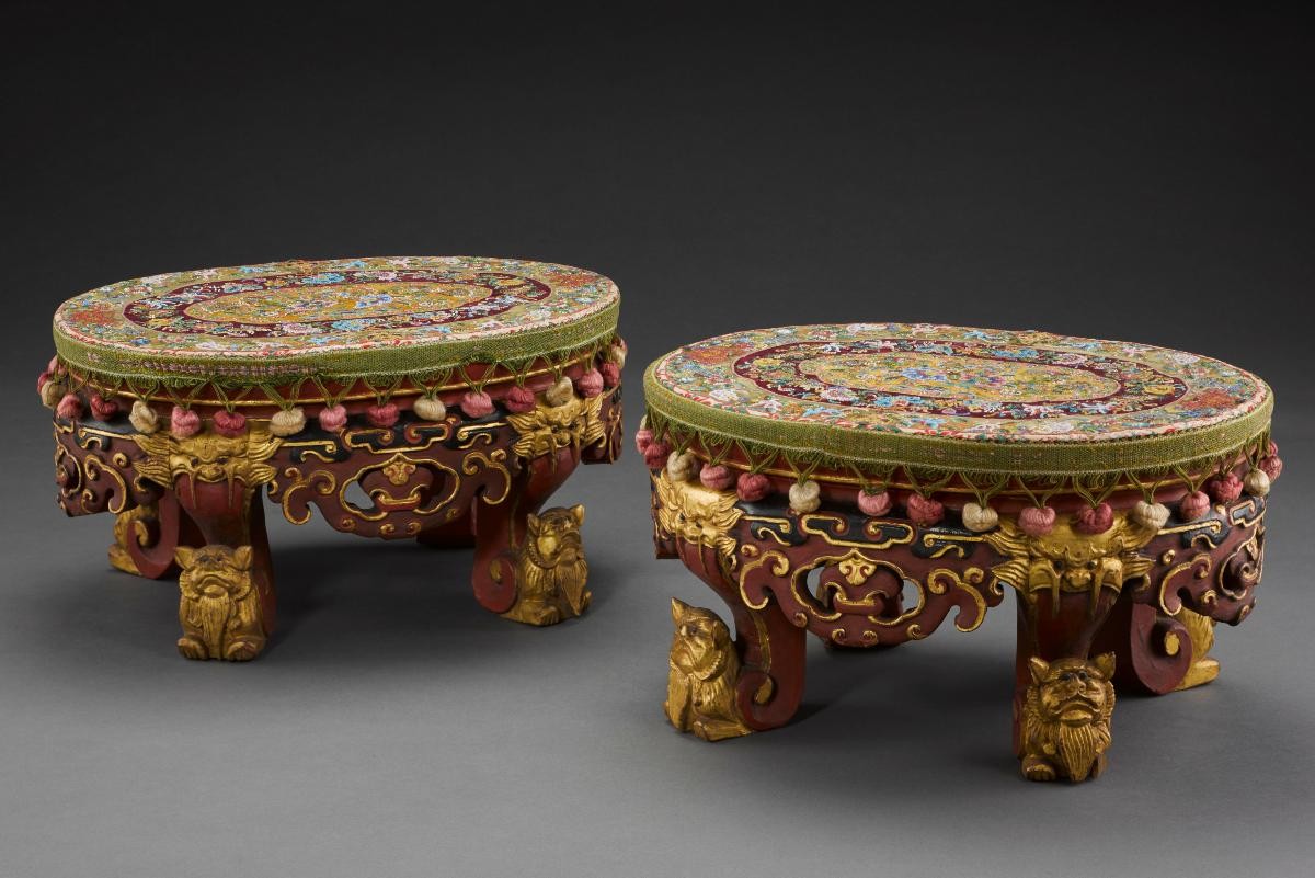Pair of footstools