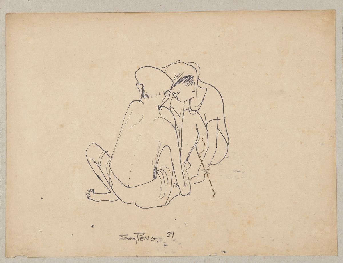 Untitled (Two People in Conversation)