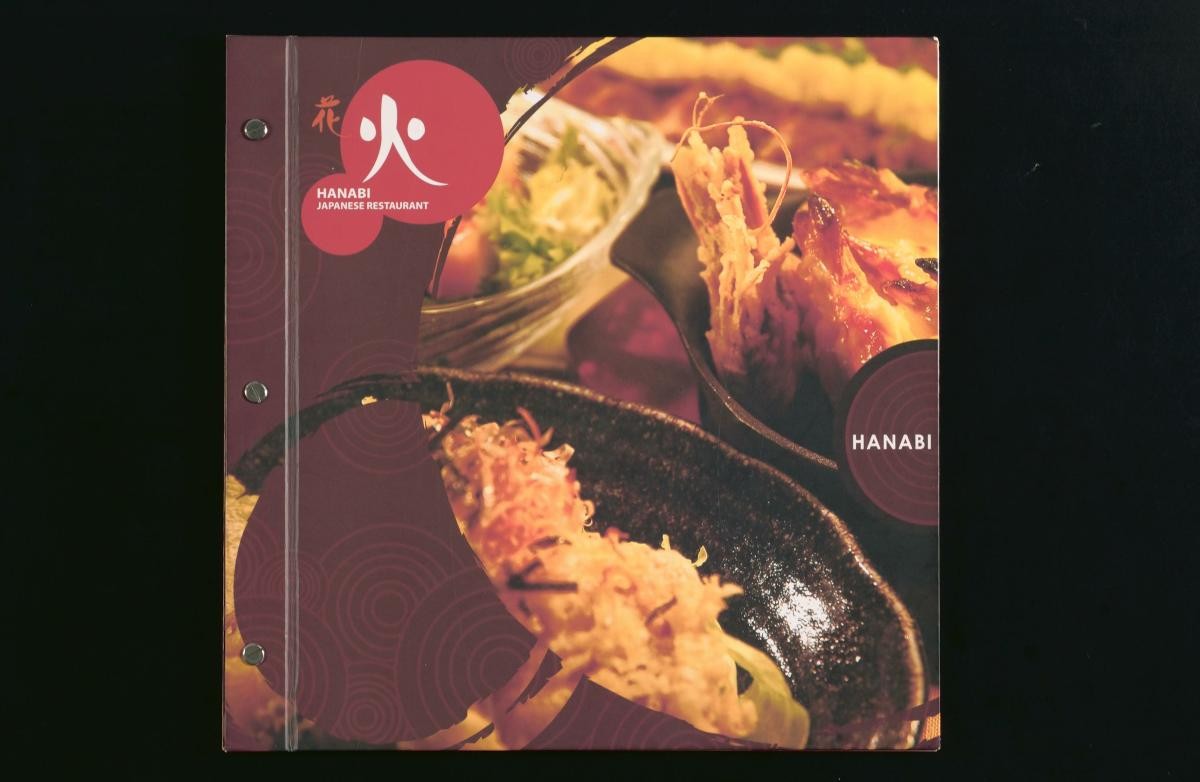 Menu from Hanabi Japanese Restaurant