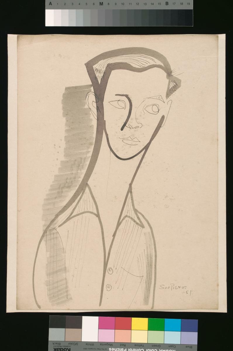(Untitled) Study of a Figure Using Lines