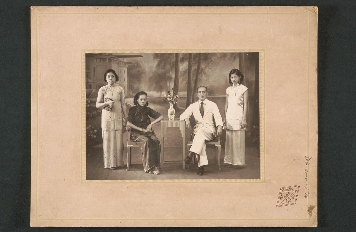 Portrait of a Peranakan family