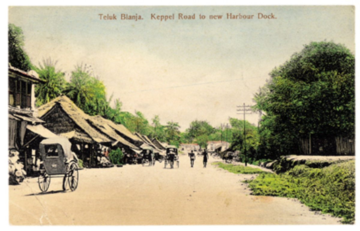 1908 Keppel Road to New Harbour Dock Postcard