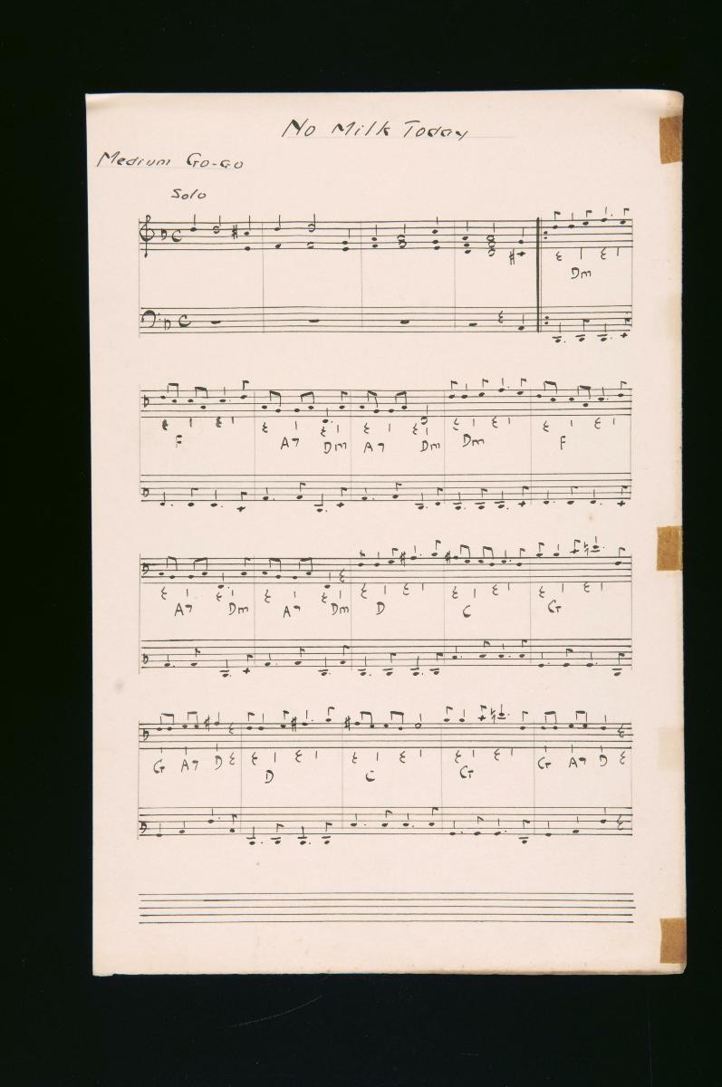 ‘No Milk Today’ music score