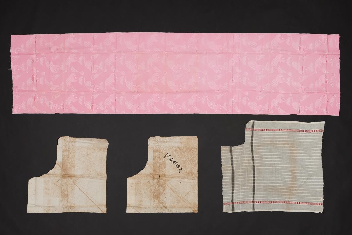 Pink Fabric with Silver Patterns