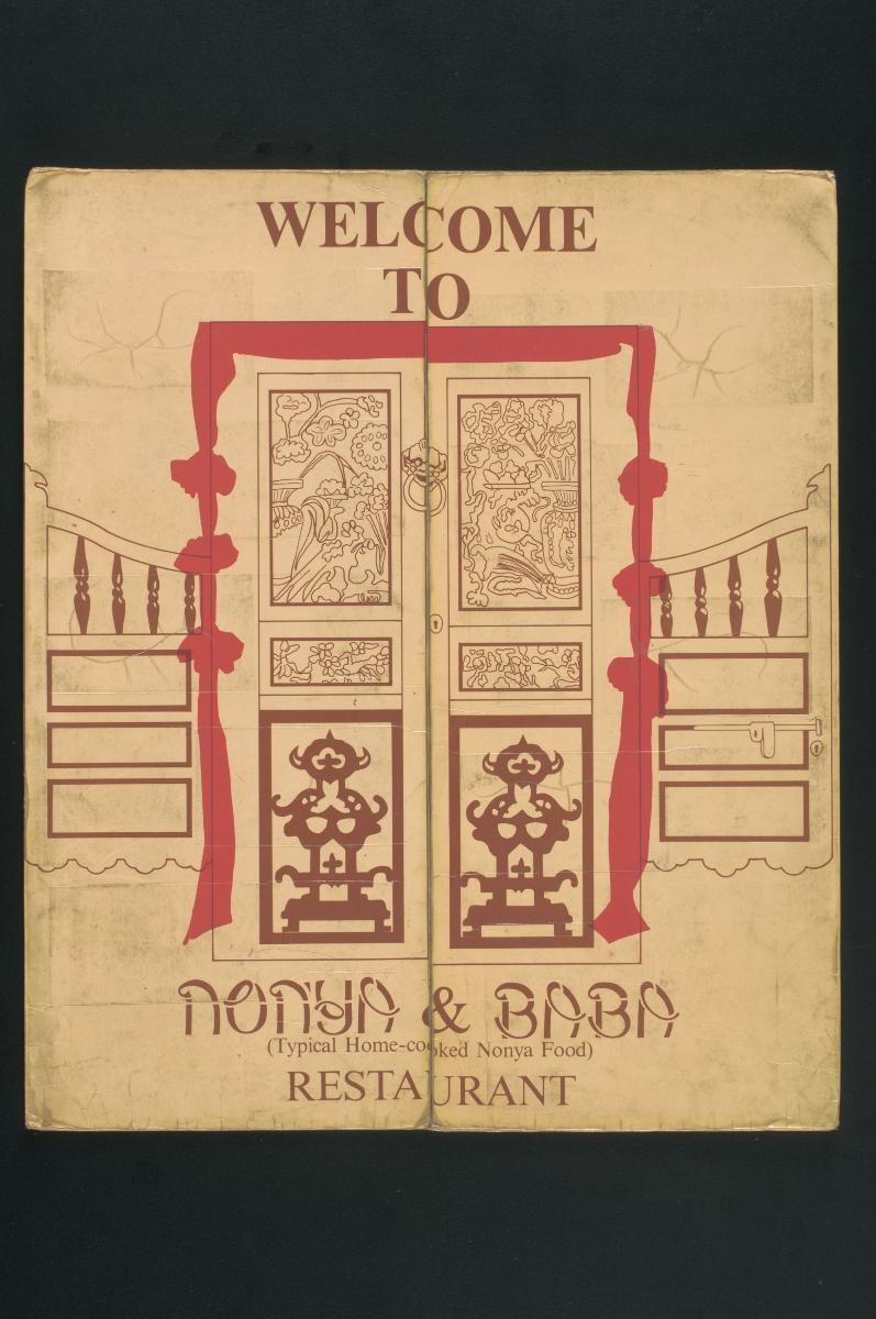 Menu from Nonya and Baba Restaurant