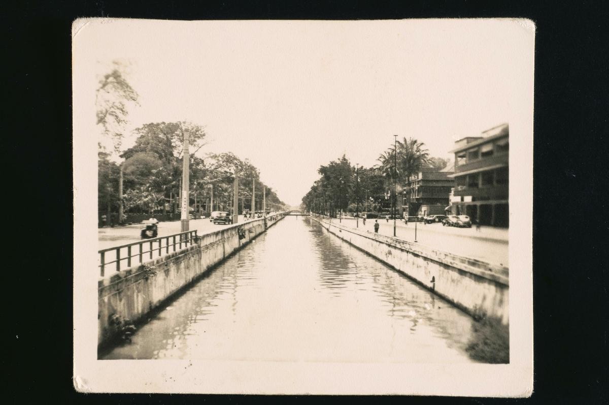 Canal between two roads