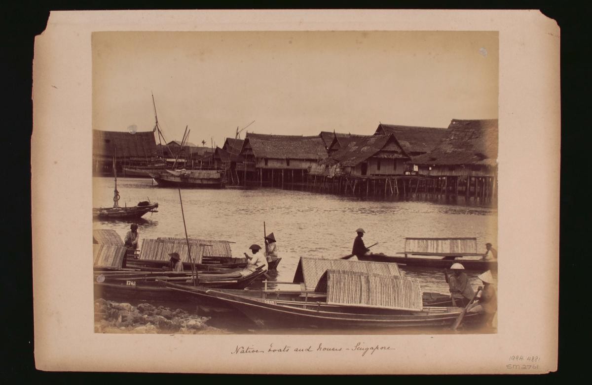 Native boats and houses