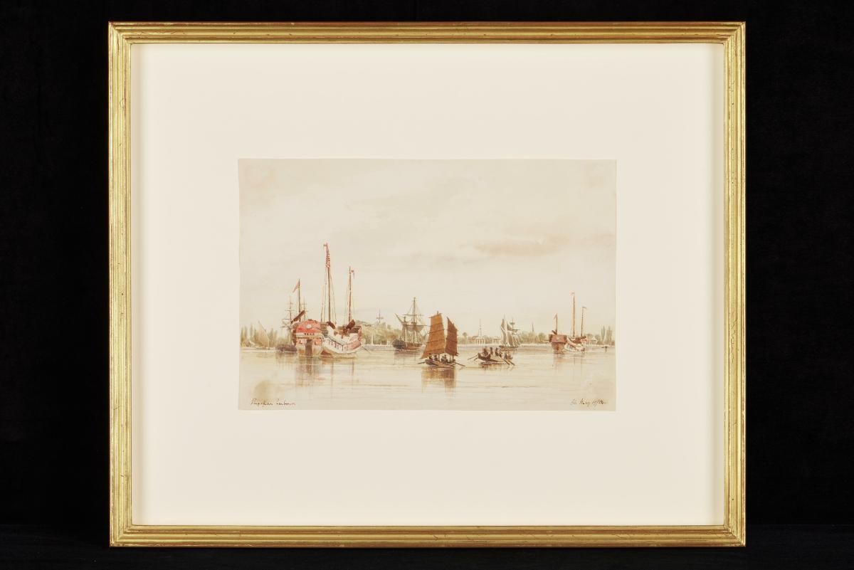 Chinese and Western Ships in Singapore Harbour