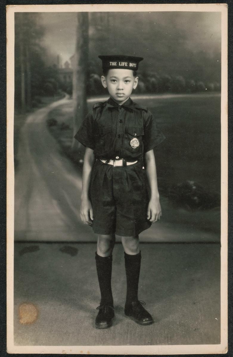 A Chinese boy in uniform