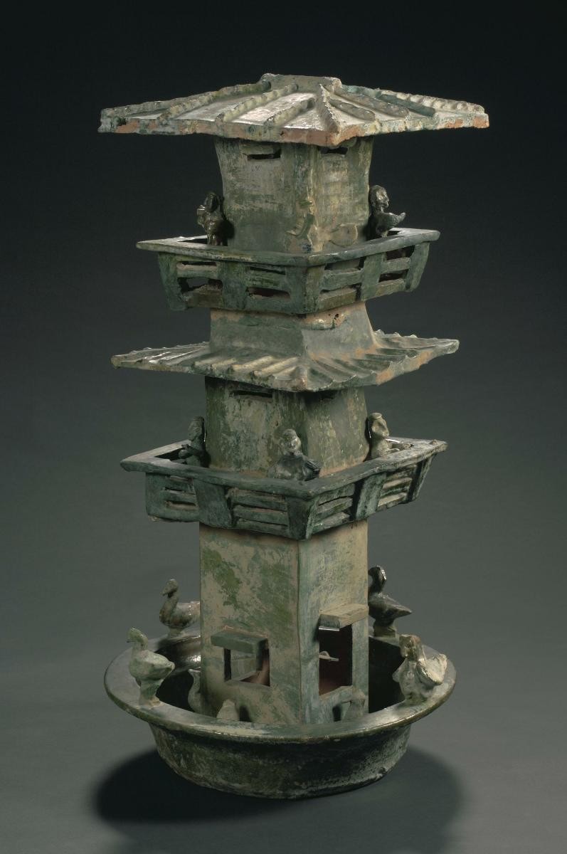 Model of moated watch-tower