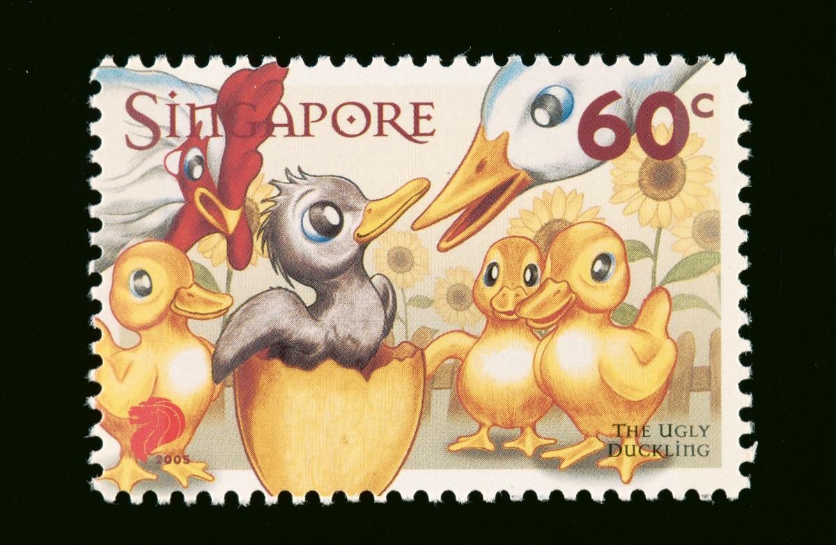 A stamp commemorating the 200th anniversary celebration of Hans Christian Andersen