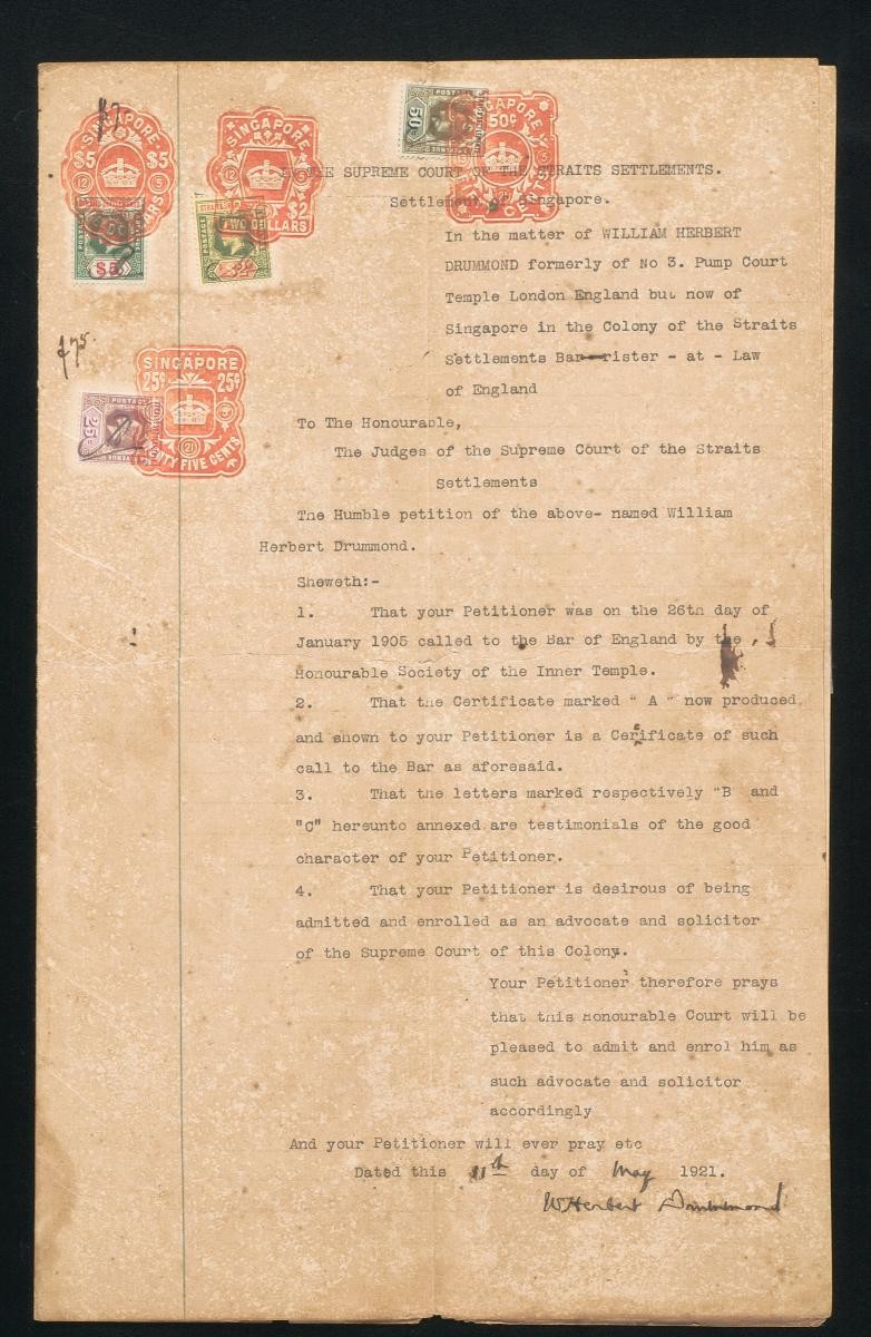 Petition of William Herbert Drummond