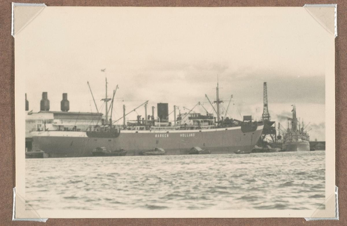 The Dutch steamship Marken docked at the wharf