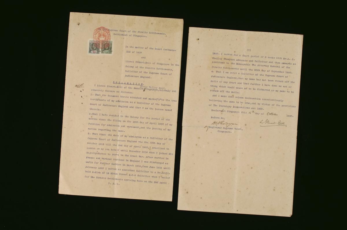 Declaration of Lionel Stuart-Bell