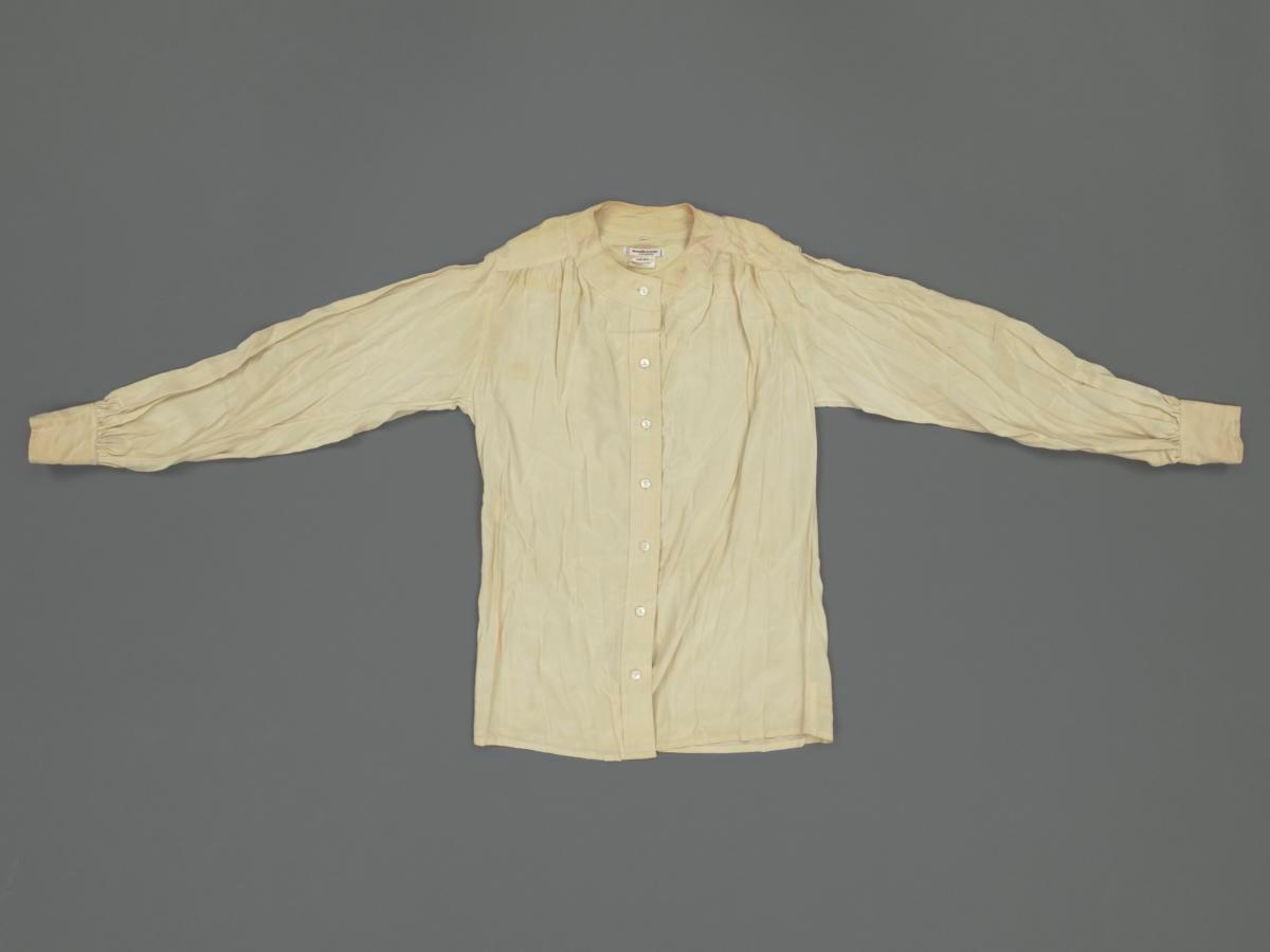 Saint Laurent Rive Gauche silk blouse in ecru