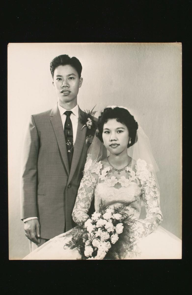 Portrait of a bride and groom