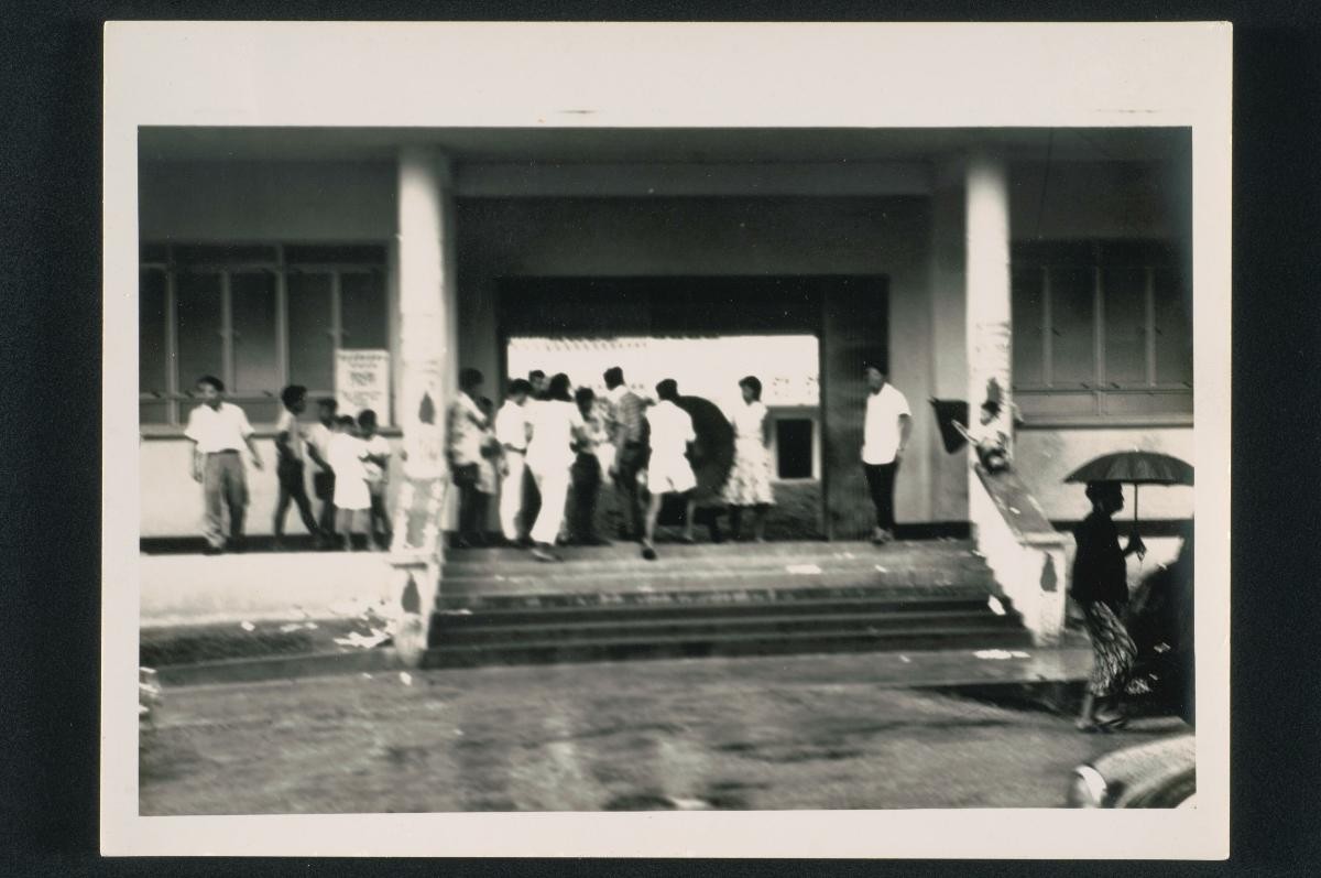 A scene at a polling station