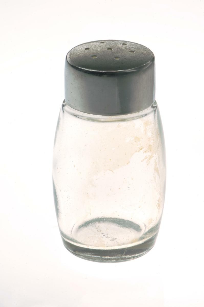 Glass pepper shaker from Stamford Cafe