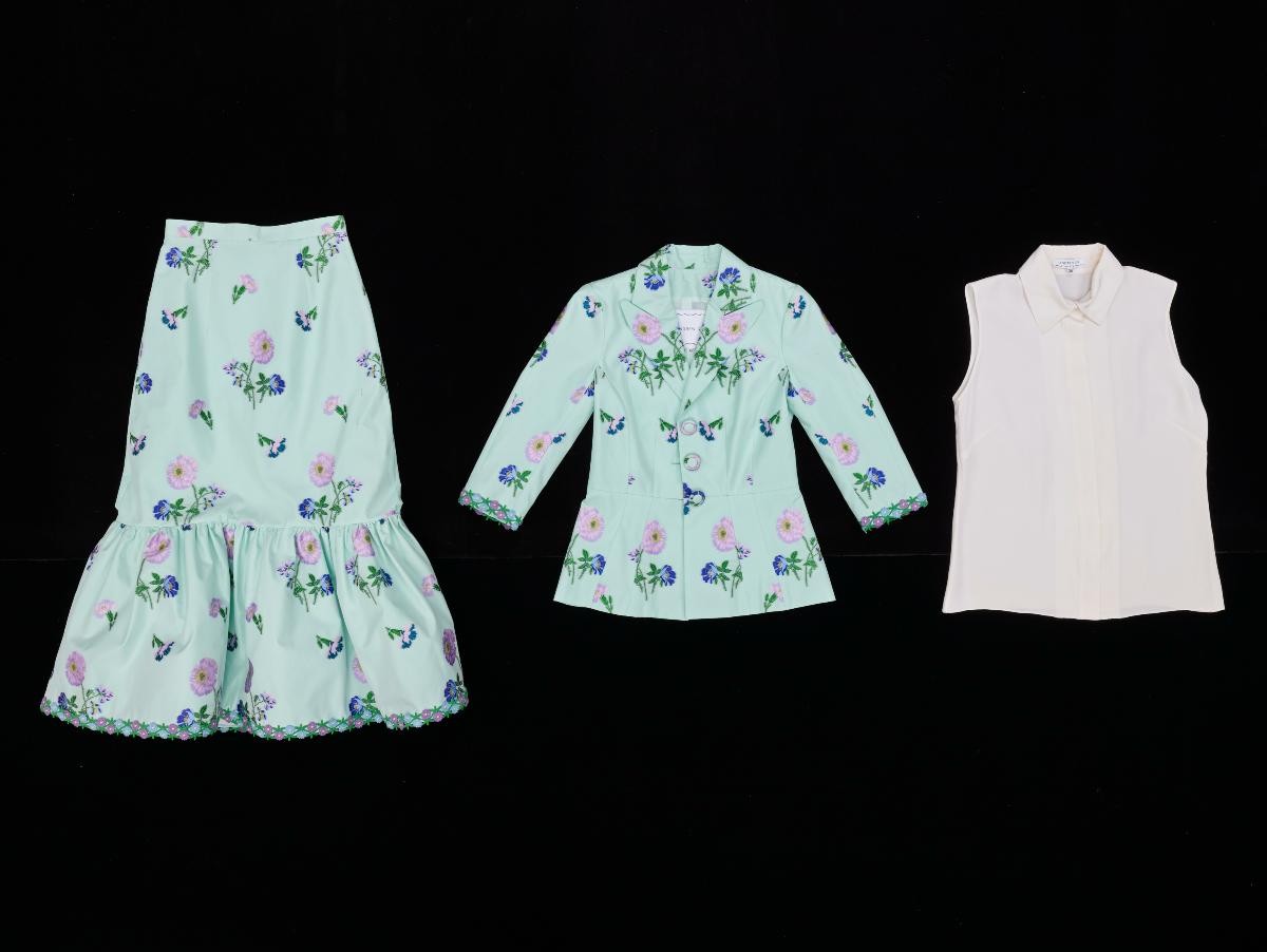 Jacket, skirt and shirt