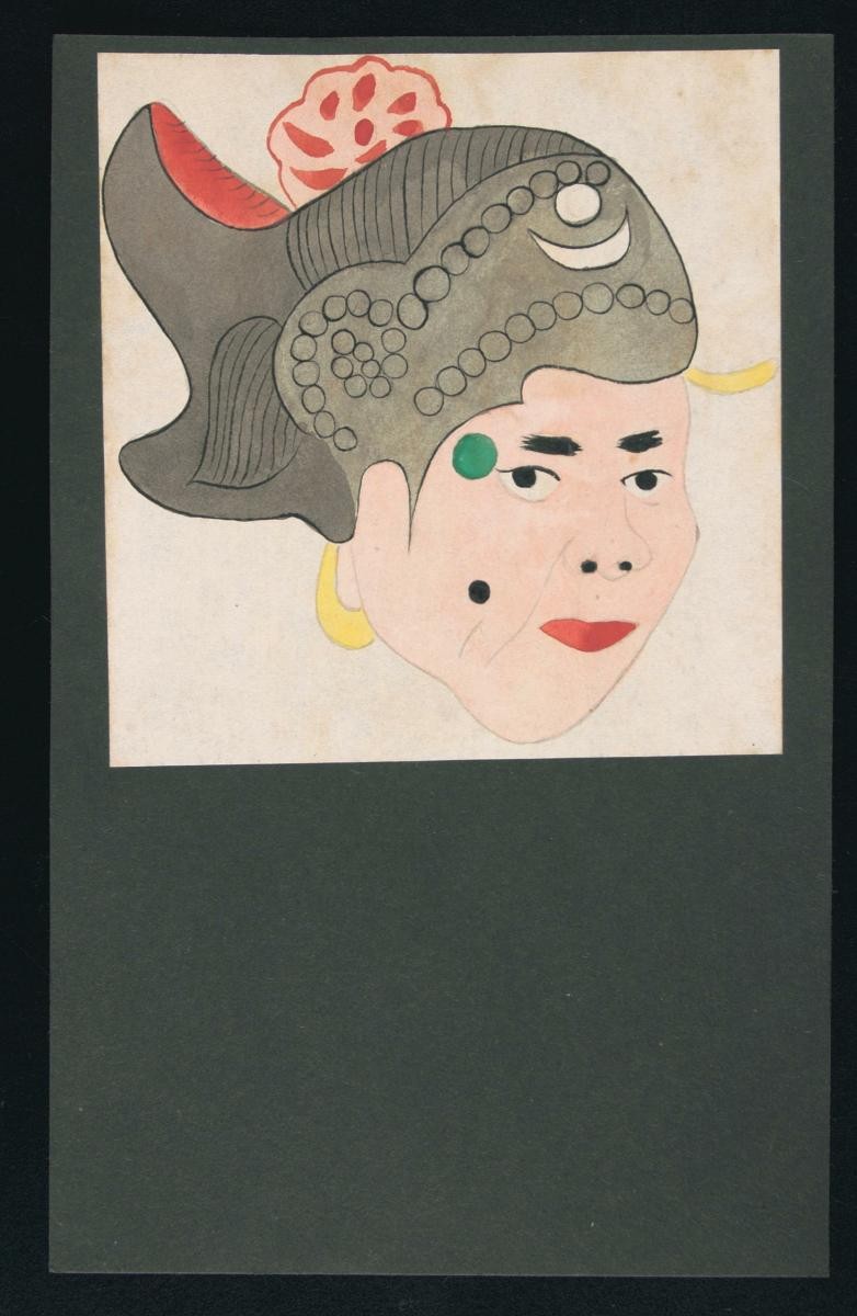 Opera face drawing of Liu Mei Po (Matchmaker Liu)