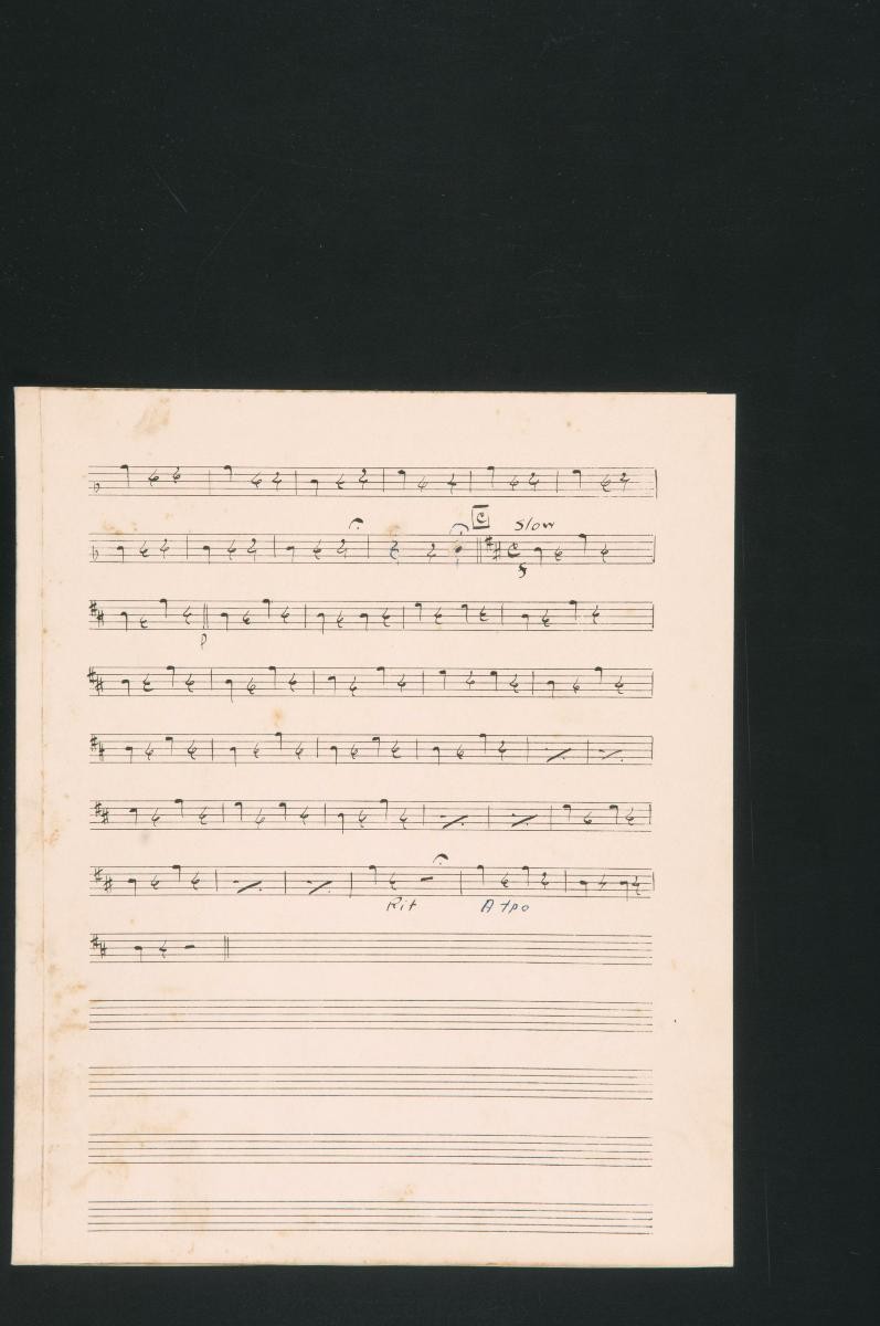 ‘Ah Lee Sam Song’ music score