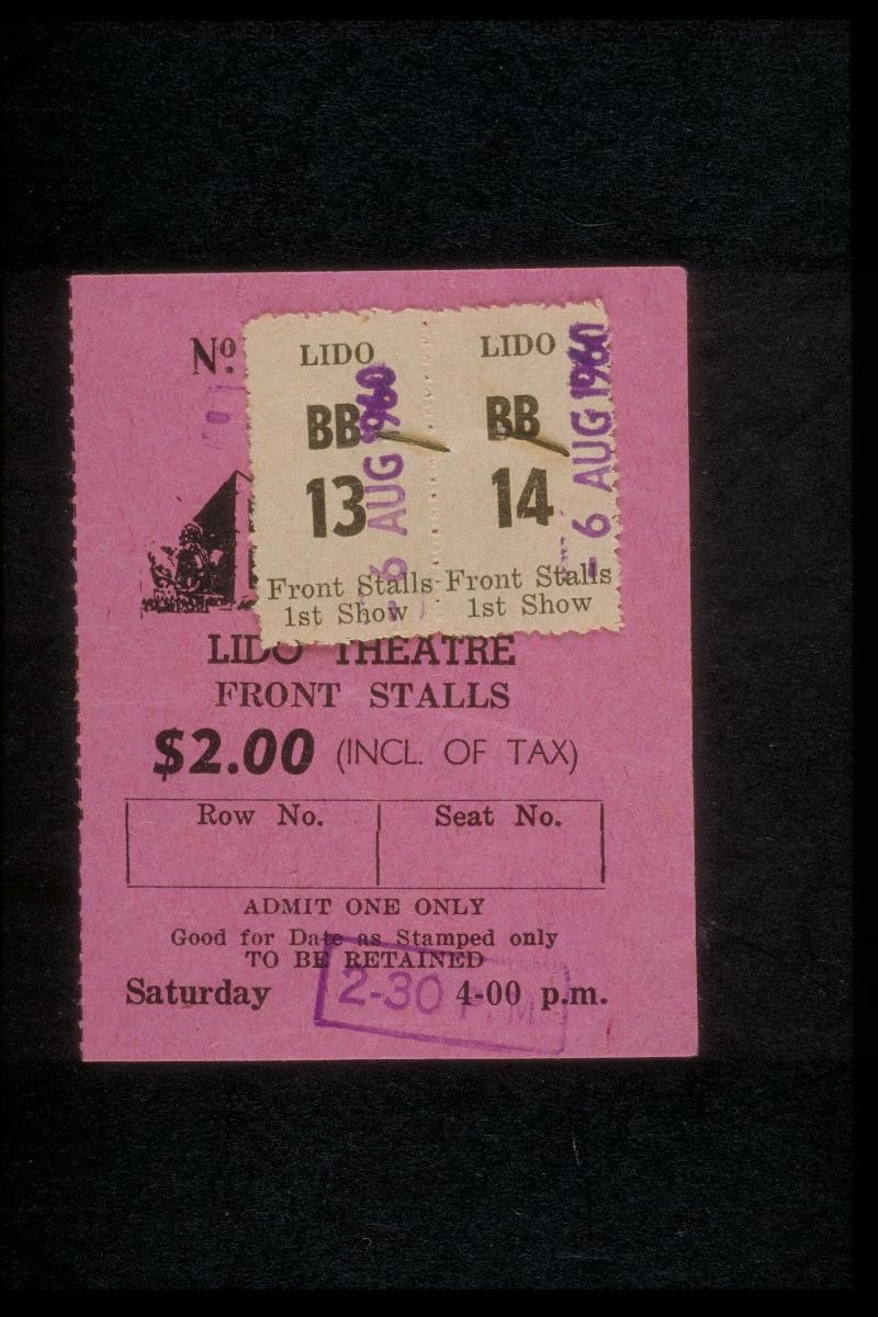Cinema ticket from Lido theatre