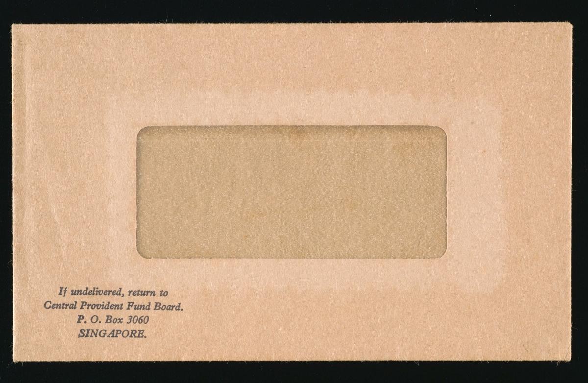 Envelope from the Central Provident Fund Board