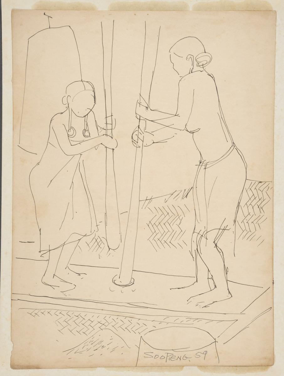 Untitled (Two Women Pounding Rice)