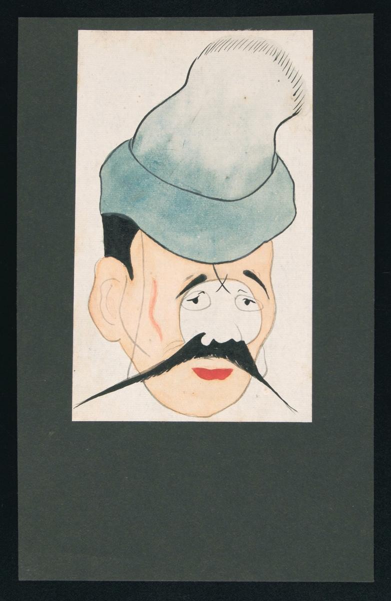 Opera face drawing of Ni Zi (Unfilial Son)