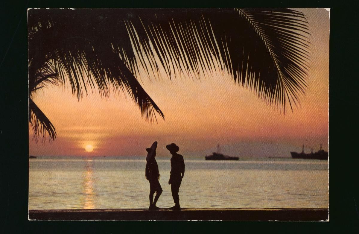 View of the sunset from Changi Beach