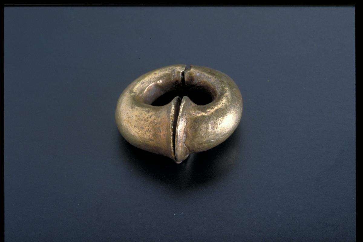 Ear ornament in open oval shape