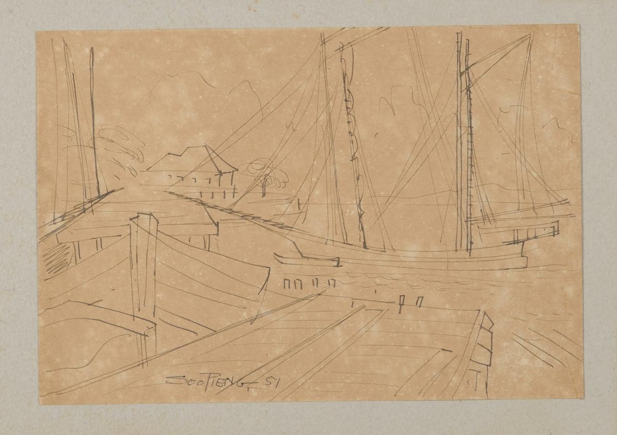 Untitled (Boats at the Dock)
