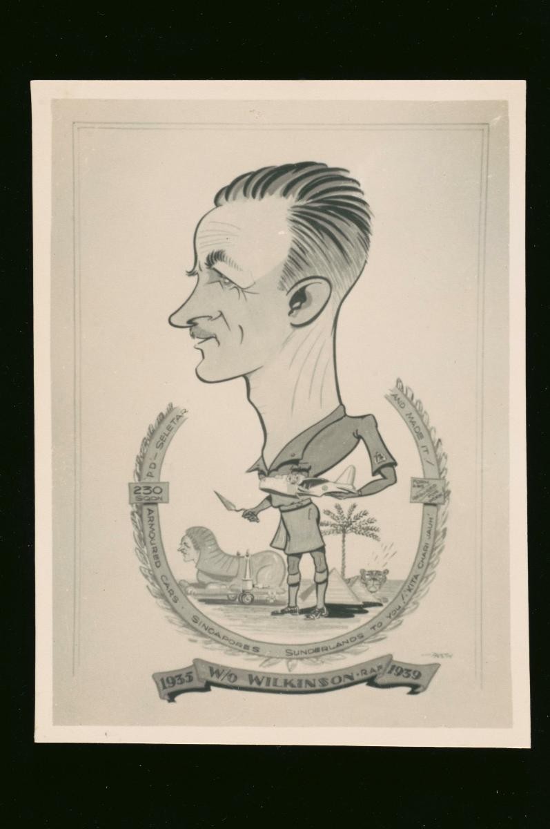 Cartoon caricature of a British serviceman