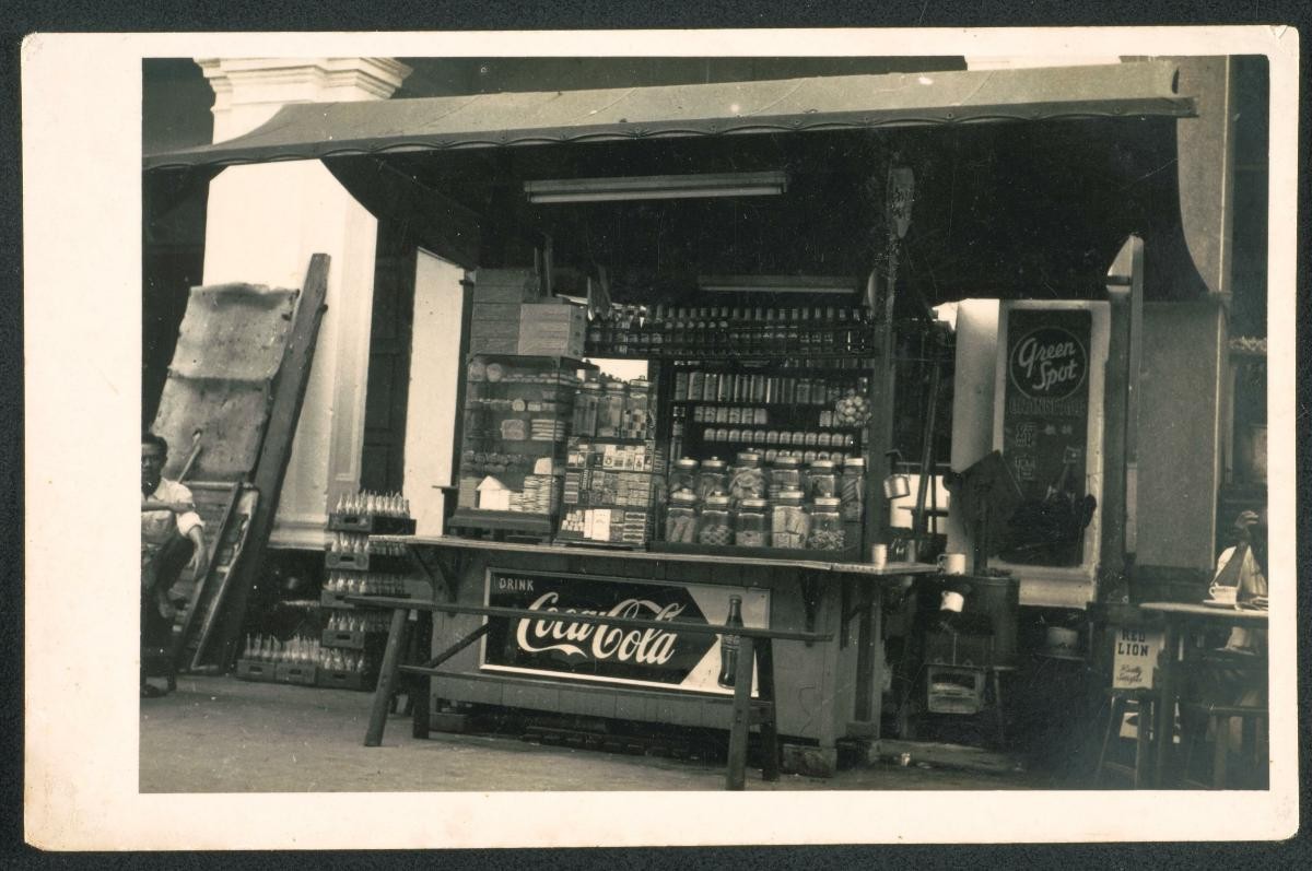 Photograph of drinks or snacks stall