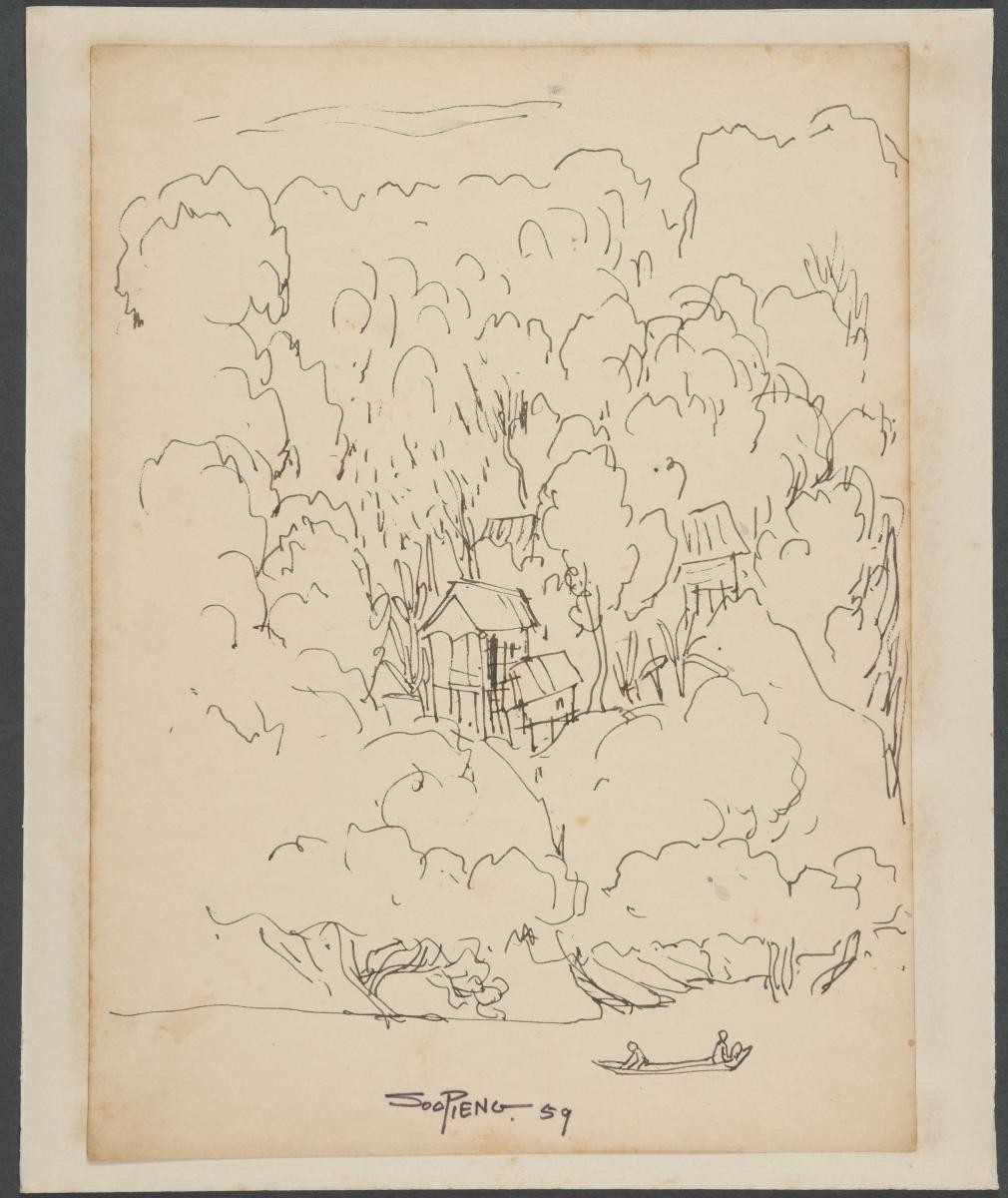 Untitled (View of Houses from across The River)