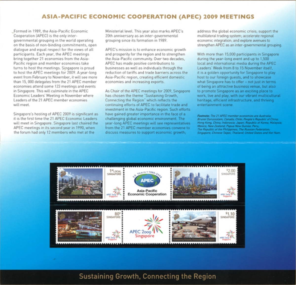 APEC 2009 Meetings - Sustaining Growth, Connecting the Region