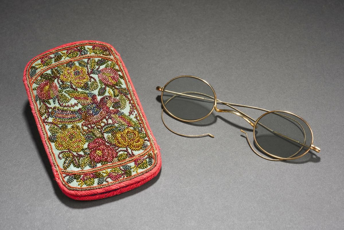 Antique spectacle and case
