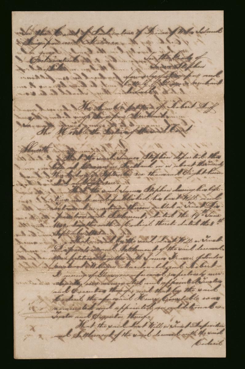 Petition of Robert Duff
